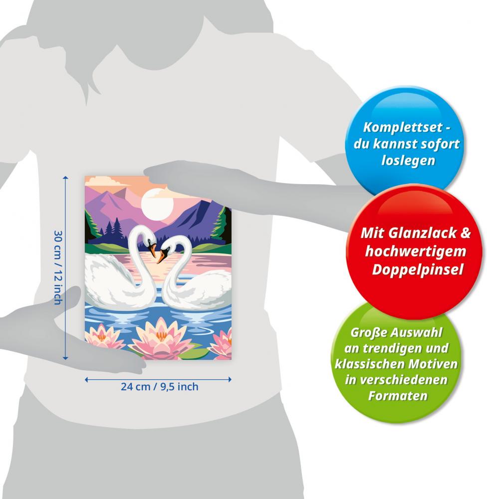 Ravensburger Malen nach Zahlen CREART Trend Serie C Eleganz der Schwäne 12023203