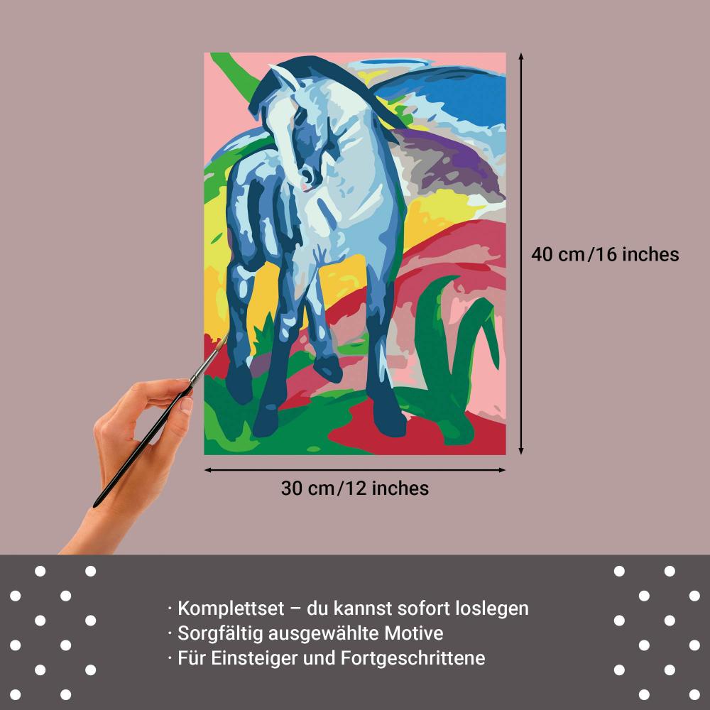 Ravensburger Malen nach Zahlen CREART CANVAS Collection Leinwand Blaues Pferd Franz Marc 12023205