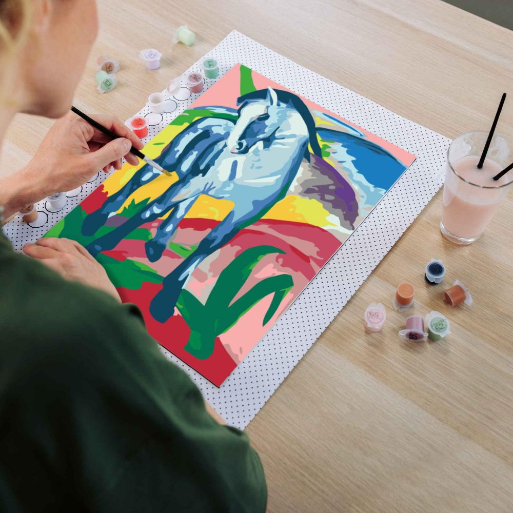 Ravensburger Malen nach Zahlen CREART CANVAS Collection Leinwand Blaues Pferd Franz Marc 12023205