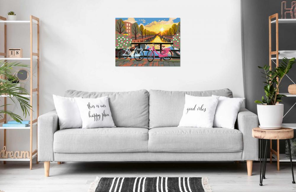 Ravensburger Malen nach Zahlen CREART CANVAS Leinwand Amsterdam zum Sonnenuntergang 12023209