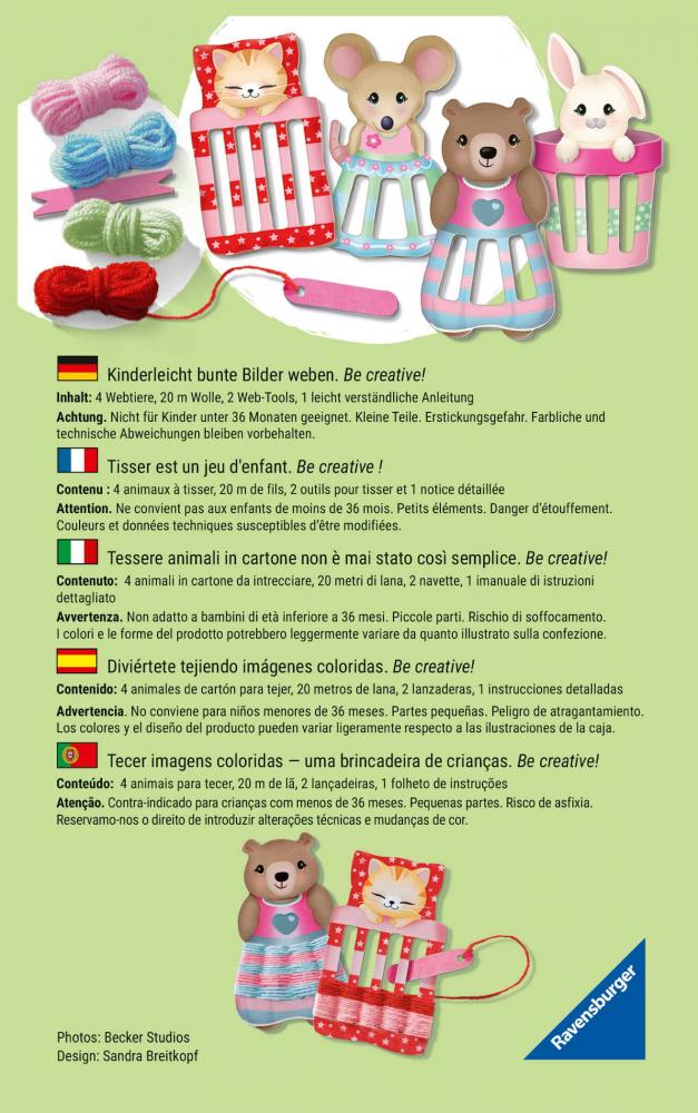 Ravensburger Creation kreative Grundtechniken BeCreative Mini Erstes Weben 12028008