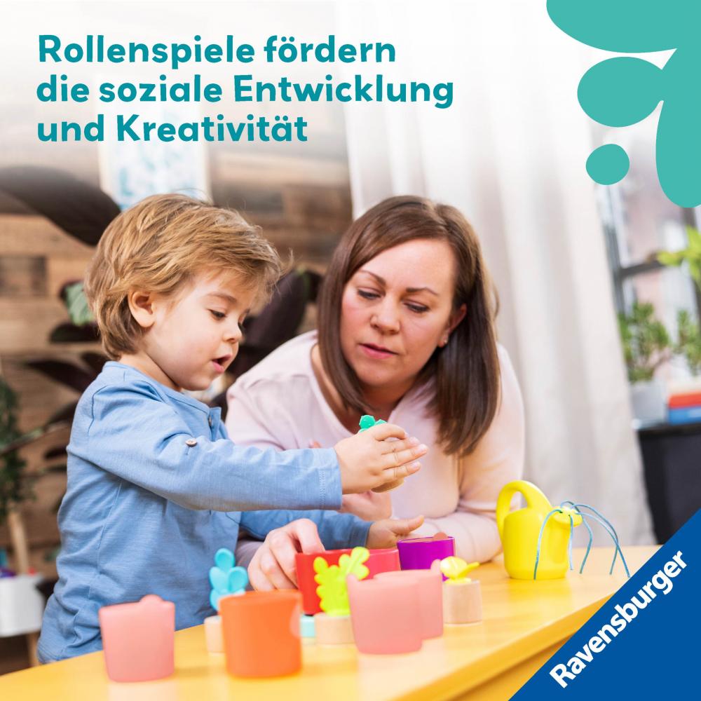 Ravensburger Kleinkindwelt Motorikspielzeug Play+ Puzzle- Spiel-Set Meine kleinen Pflanzen 12034063