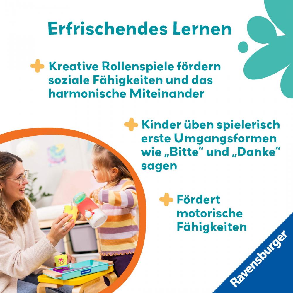 Ravensburger Spielwelt Küche Play+ Getränke-Spiel-Set Cool Drinks 12034066