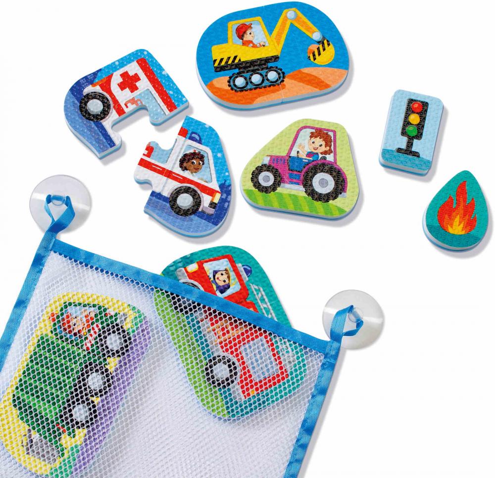 Ravensburger Kleinkindwelt Badewannenspielzeug Play+ Mein erstes Bade-Puzzle Fahrzeuge 12034121