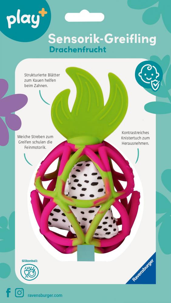 Ravensburger Babywelt Greifling Play+ Sensorik-Greifling Drachenfrucht 12034122