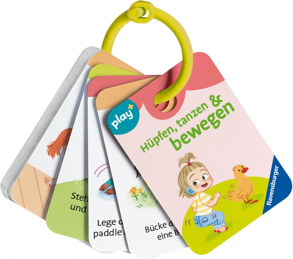Ravensburger Kleinkindwelt Motorikspielzeug Play+ Karten Hüpfen, tanzen & bewegen 12034153