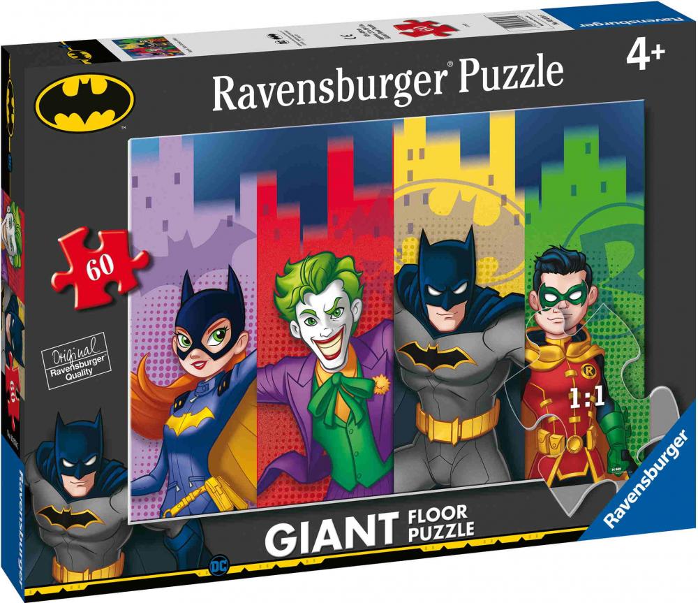 60 Teile Ravensburger Kinder Puzzle Giant Floor Bodenpuzzle Batgirl, Joker, Batman, Robin 03070