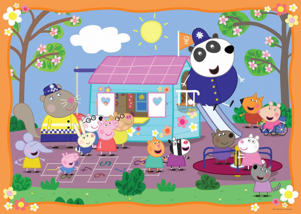 24 Teile Ravensburger Kinder Puzzle Giant Floor Puzzle Bodenpuzzle Peppa Pigs Clubhouse 03141