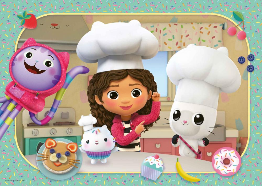 24 Teile Ravensburger Kinder Puzzle Giant Floor Puzzle Bodenpuzzle Gabby's Kochkünste 03178