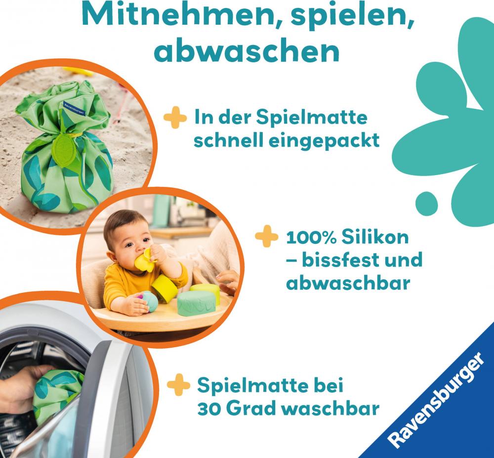 Ravensburger Babywelt Motorikspielzeuge Play+ Baby-Stapel-Puzzle Vogelnest 04857