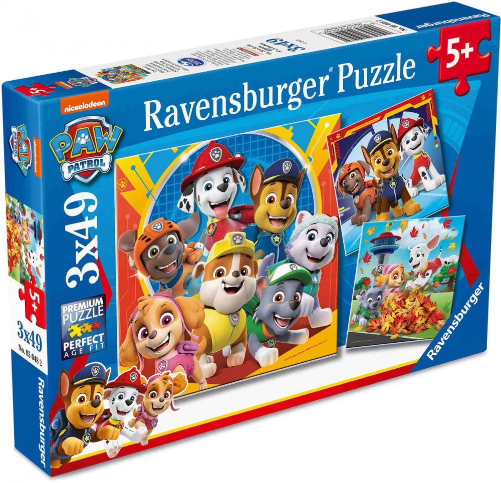 3 x 49 Teile Ravensburger Kinder Puzzle Paw Patrol 05048