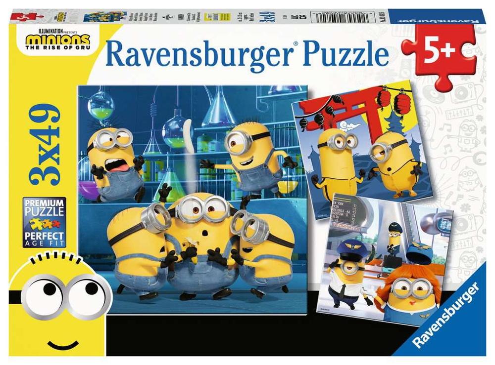 3 x 49 Teile Ravensburger Kinder Puzzle Minions Witzige Minions 05082