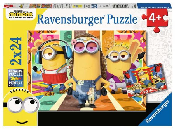 2 x 24 Teile Ravensburger Kinder Puzzle Die Minions in Aktion 05085