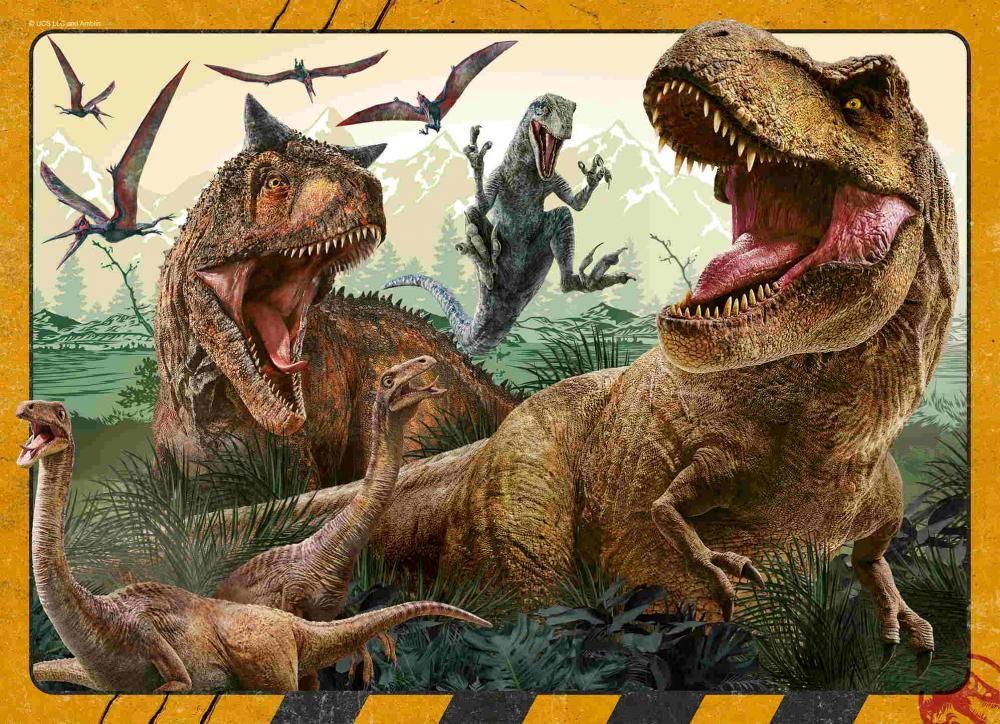4 x 100 Teile Ravensburger Kinder Puzzle Willkommen in der Jurassic World 05619