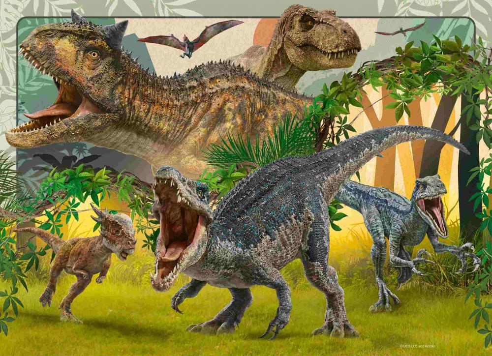 4 x 100 Teile Ravensburger Kinder Puzzle Willkommen in der Jurassic World 05619