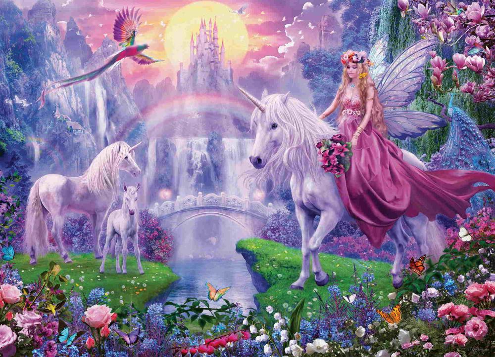 4 x 100 Teile Ravensburger Kinder Puzzle Magische Einhörner 05654