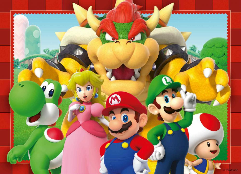 4 x 100 Teile Ravensburger Kinder Puzzle Zeit für Mario! 05689