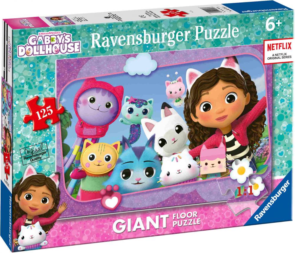 125 Teile Ravensburger Kinder Puzzle Bodenpuzzle Gabby's Dollhouse Katzenfreunde 05728