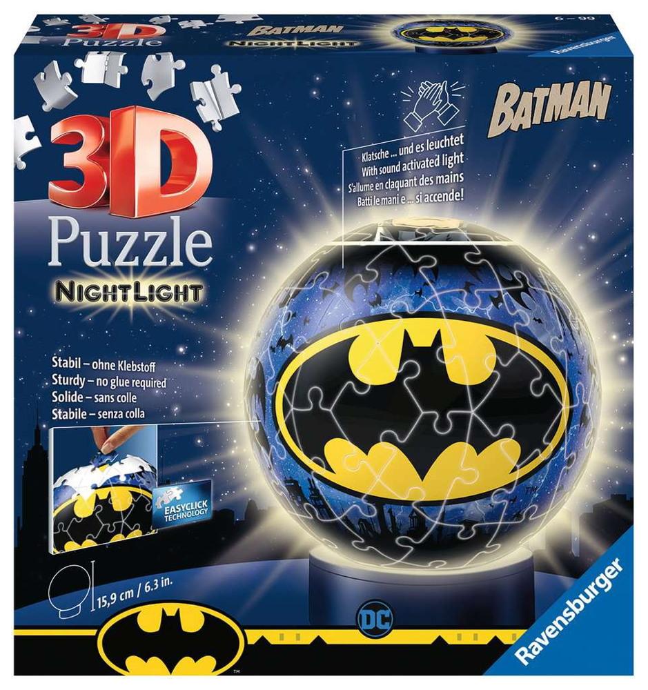 72 Teile Ravensburger 3D Puzzle Ball Nachtlicht Batman 11080