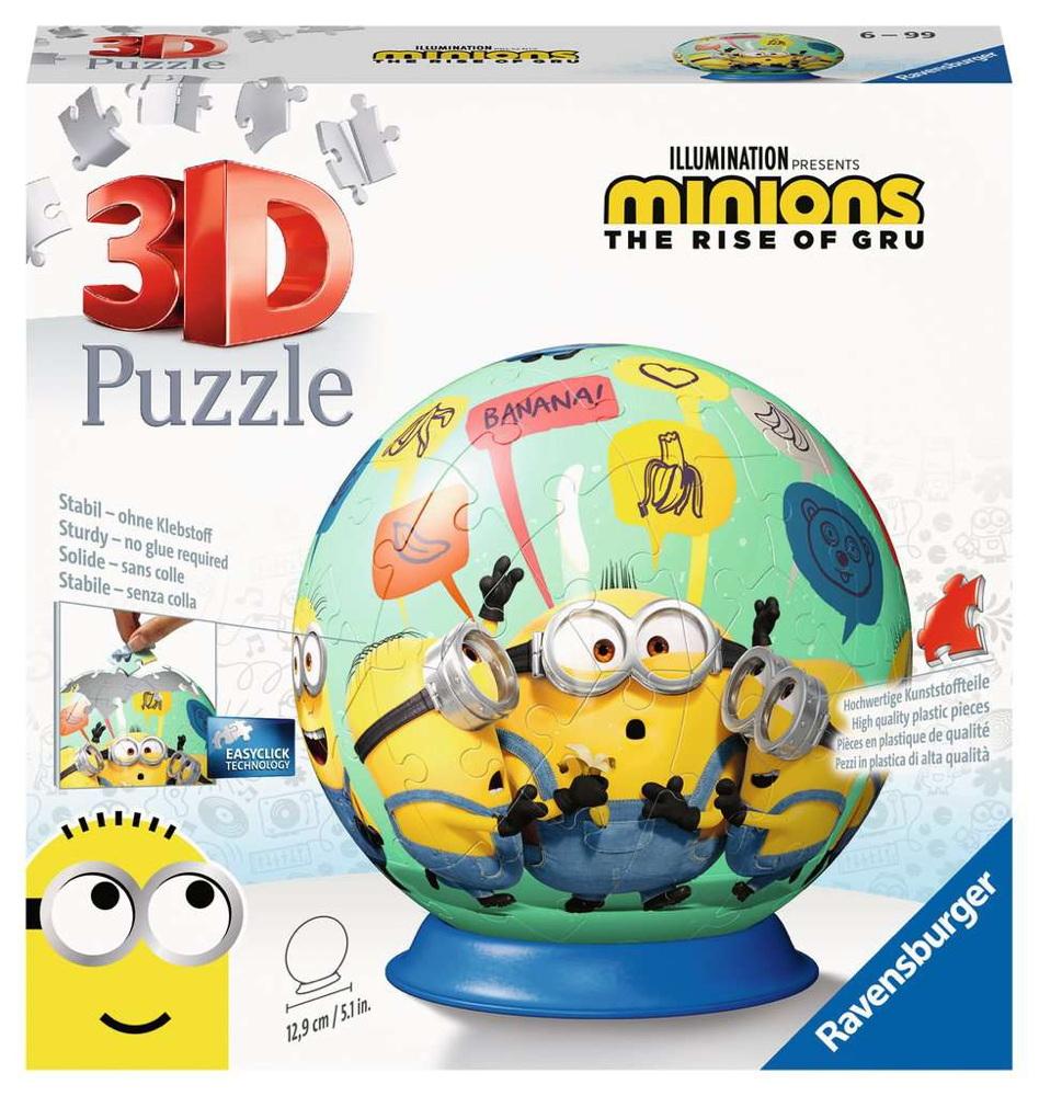 72 Teile Ravensburger 3D Puzzle Ball Minions 11179