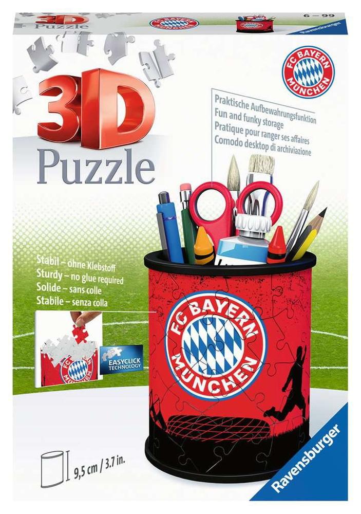 54 Teile Ravensburger 3D Puzzle Utensilo FC Bayern München 11215