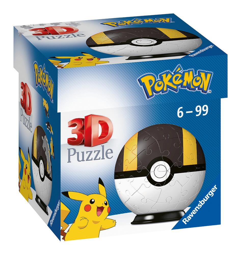 54 Teile Ravensburger 3D Puzzle Ball Pokémon Pokéball Hyperball 11266