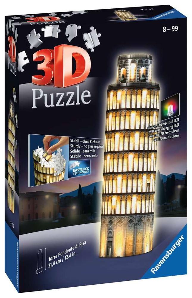 3D Puzzle Schiefer Turm bei Nacht Ravensburger 12515 