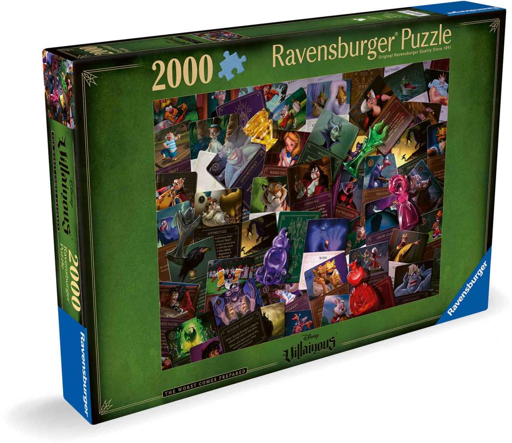2000 Teile Ravensburger Puzzle Alle Bösewichte an einem Ort 16506