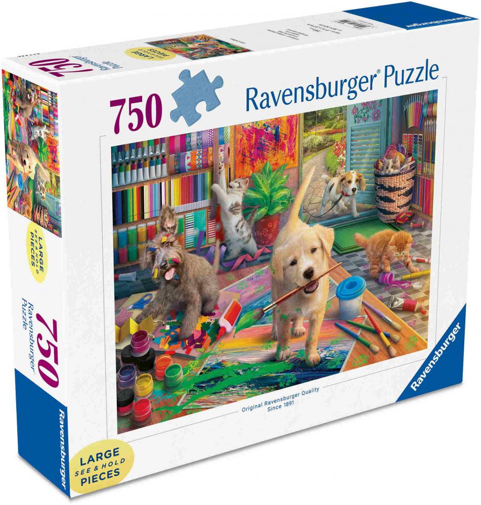 750 Teile Ravensburger Puzzle Large Pieces Große Teile Tierische Künstler 16801