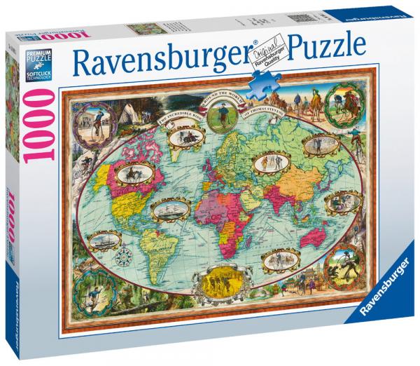 1000 Teile Ravensburger Puzzle Mit Fahrrad um die Welt 16995