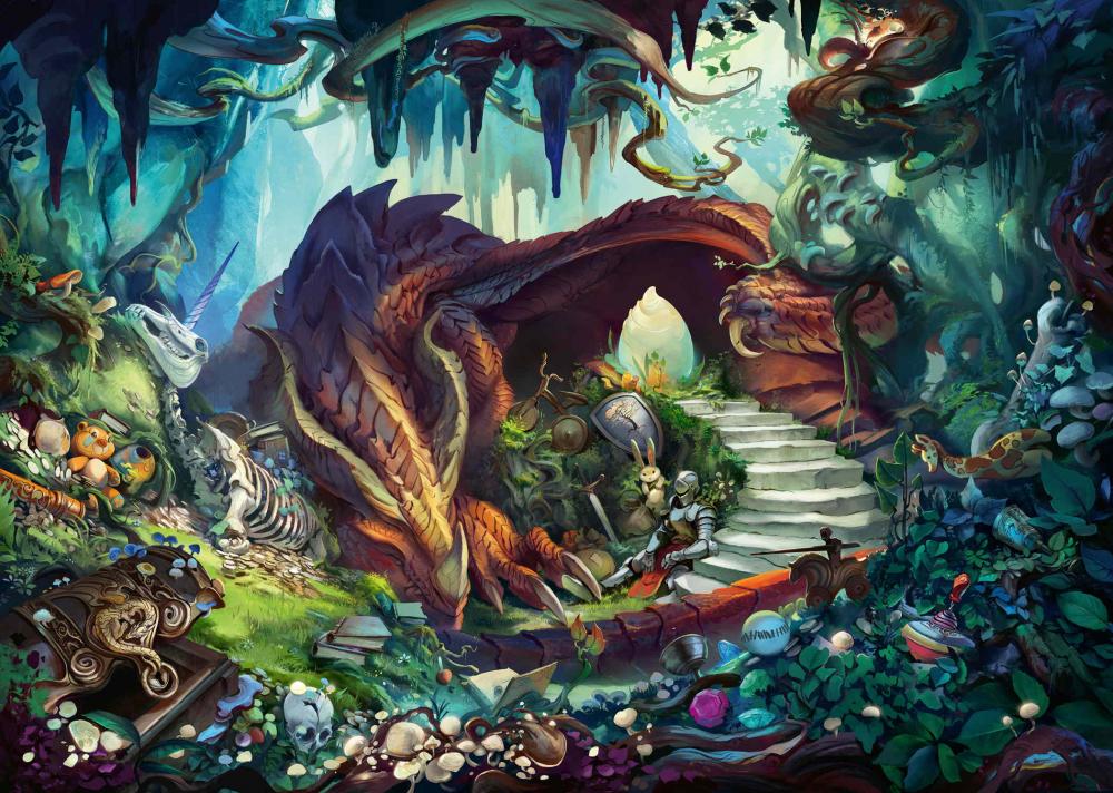 759 Teile Ravensburger Puzzle Exit In der Drachenhöhle 17366