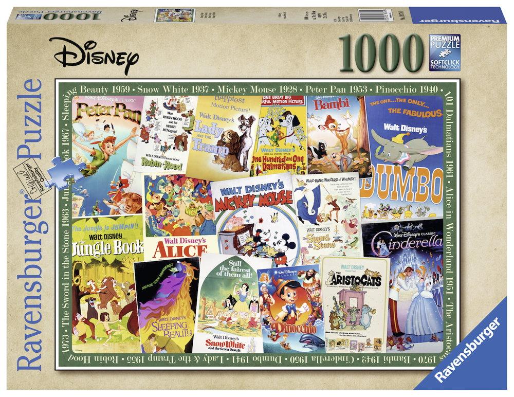 1000 Teile Ravensburger Puzzle Disney Vintage Movie Poster 19874