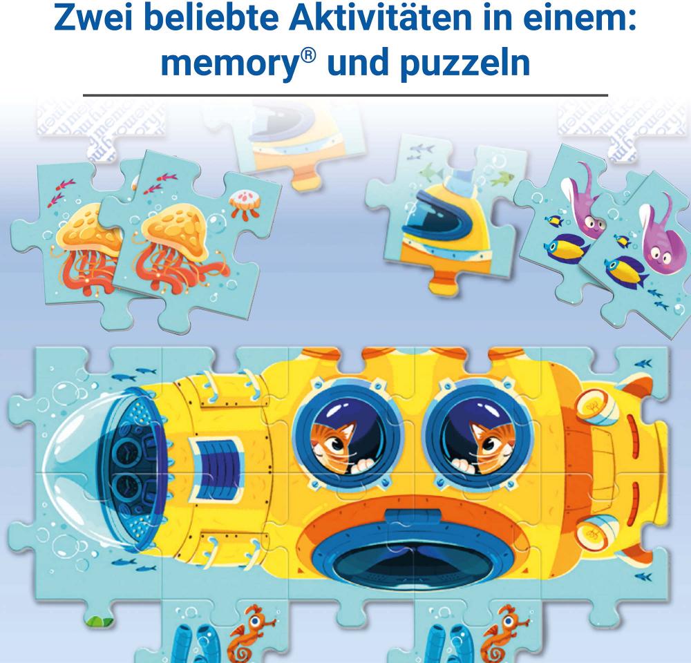 80 Karten Ravensburger Kartenlegespiel memory Puzzle Unterwasserwelt 22461