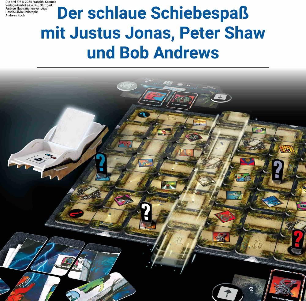 Ravensburger Familienspiel Such- und Schiebespiel Die drei ??? Labyrinth - Team Edition 22685