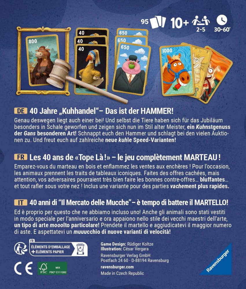 Ravensburger Die flotten Kleinen Kartenspiel Kuhhandel 40 Jahre Jubiläumsedition 23025