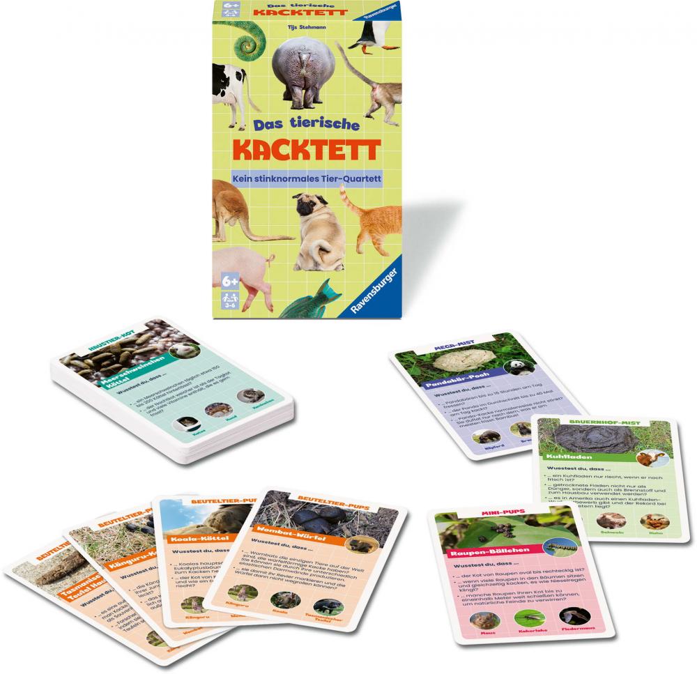 Ravensburger Mitbringspiel Kartenspiel Das tierische Kacktett 23050
