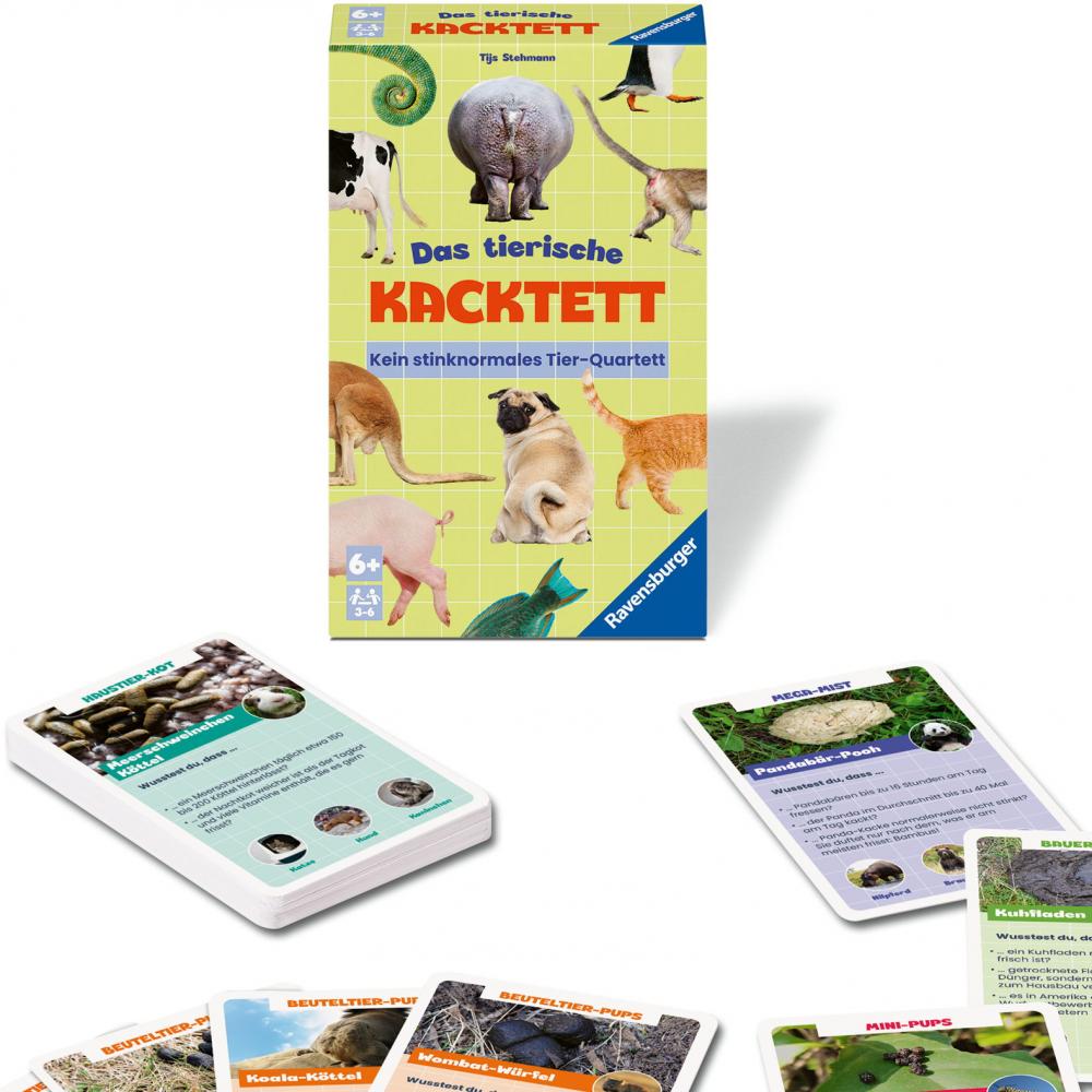 Ravensburger Mitbringspiel Kartenspiel Das tierische Kacktett 23050