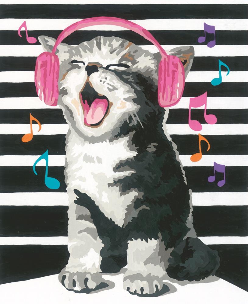 Ravensburger Malen nach Zahlen CREART Trend Serie C Singing Cat 23545