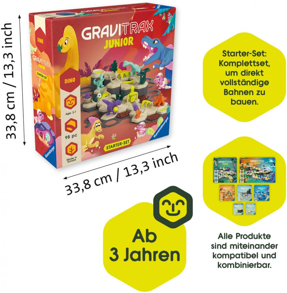 Ravensburger Kugelbahn GraviTrax Junior StarterSet L Dino 24586