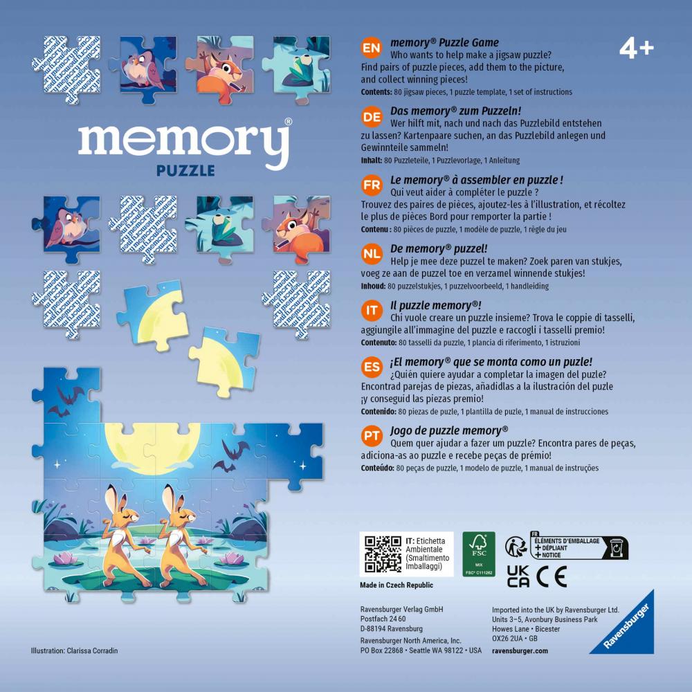 80 Karten Ravensburger Kartenlegespiel memory Puzzle Tiere am Teich 24690