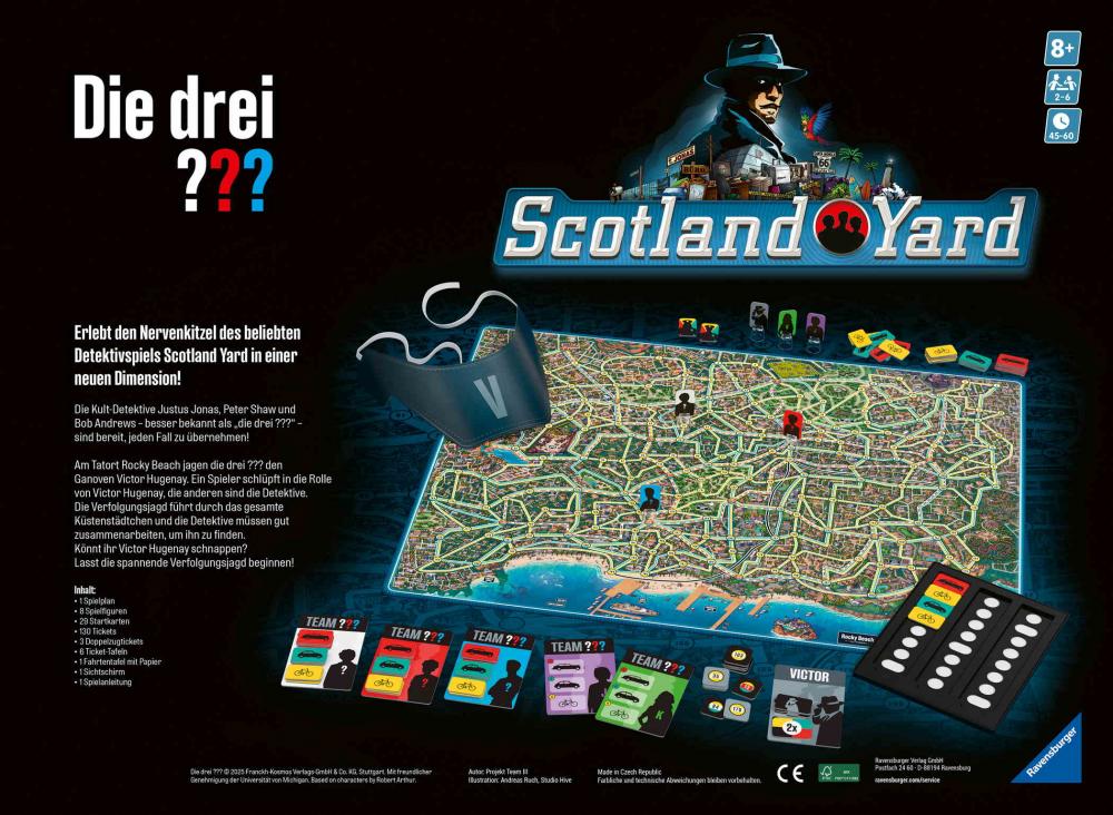 Ravensburger Familienspiel Detektivspiel Scotland Yard Die drei ??? 24741