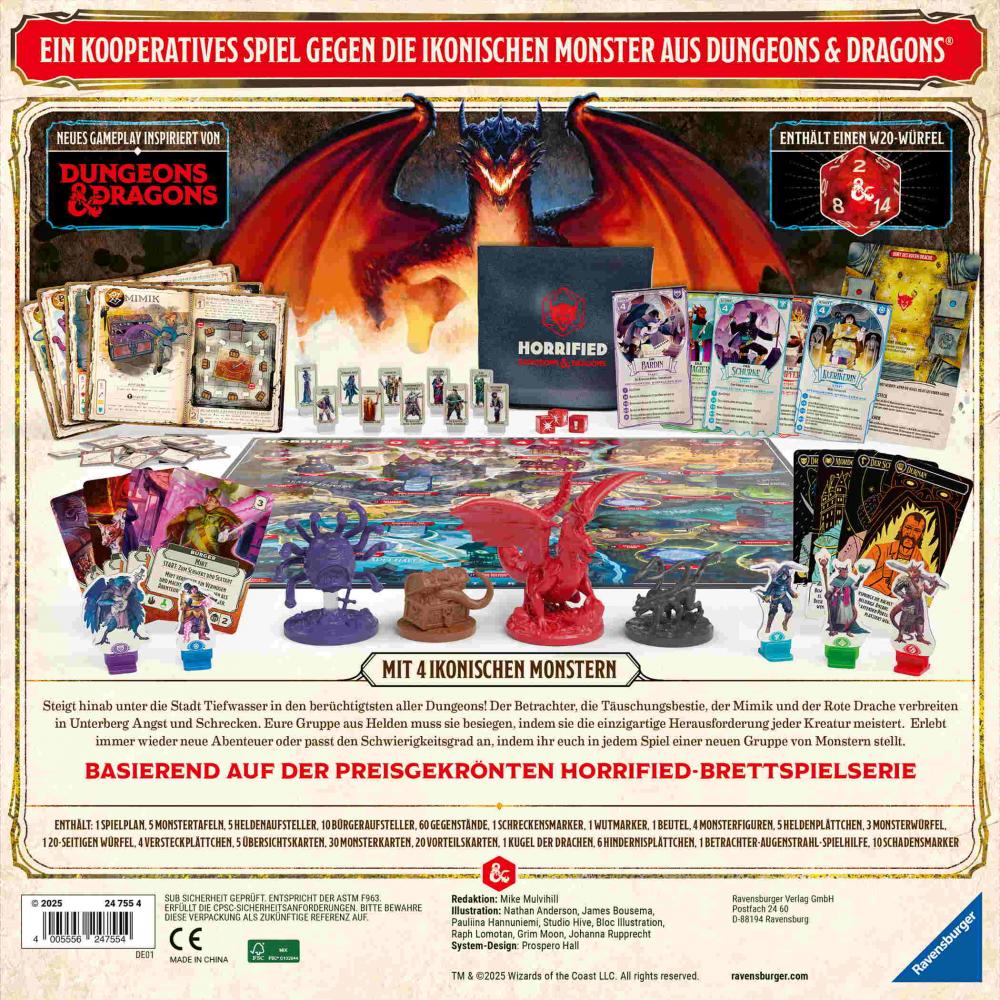 Ravensburger Familienspiel Strategiespiel Horrified Dungeons & Dragons 24755