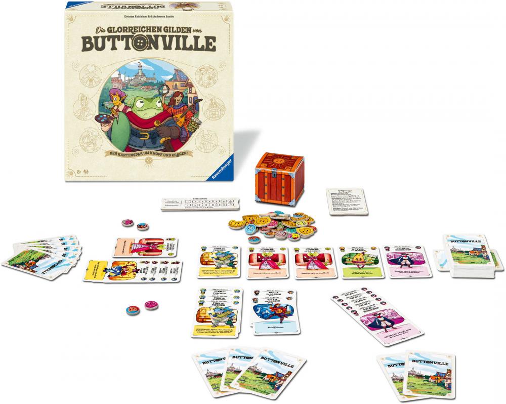Ravensburger Familienspiel Strategiespiel Die glorreichen Gilden von BUTTONVILLE 24783