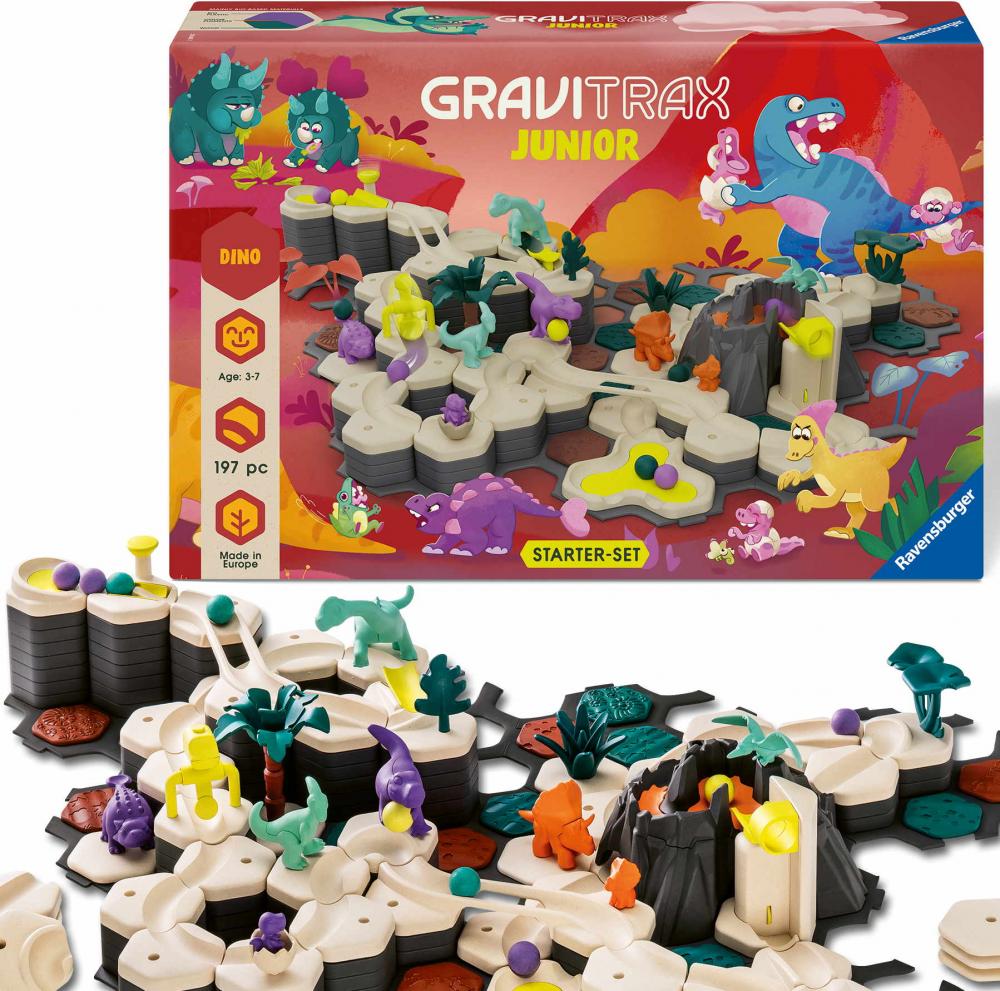 Ravensburger Kugelbahn GraviTrax Junior StarterSet XXL Dino 24845