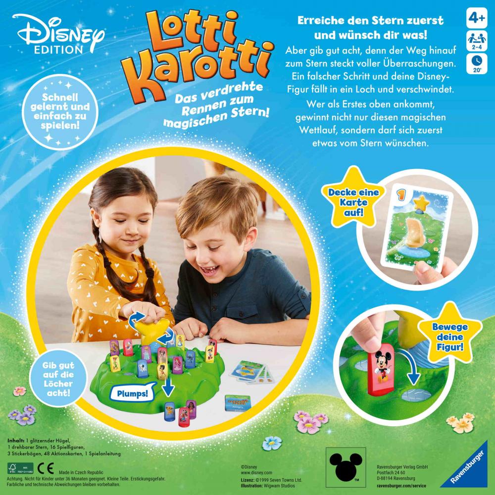 Ravensburger Kinderspiel Wettlaufspiel Lotti Karotti Disney Edition 24851
