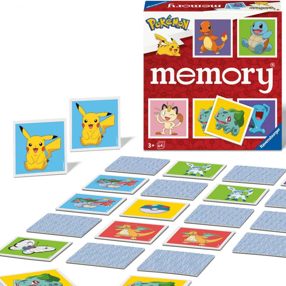 64 Karten Ravensburger Kinderspiel Kartenlegespiel memory Pokémon 24853