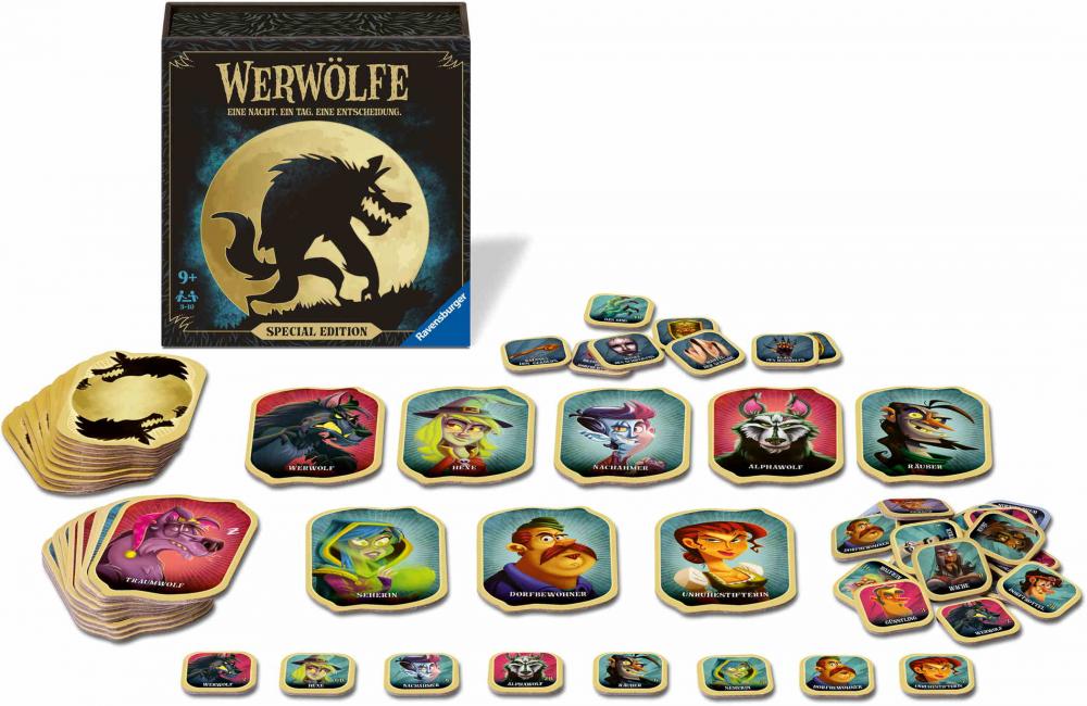Ravensburger Reise- & Kompaktspiel Die flotten Kleinen Bluffspiel Werwölfe - Special Edition 24897