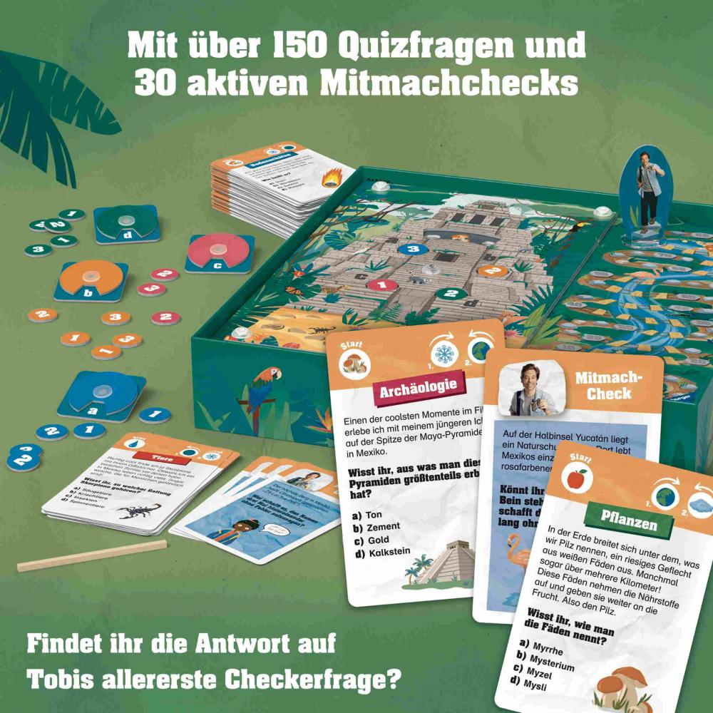 64 Karten Ravensburger Kinderspiel Checker Tobi - Das große Abenteuer-Quiz 24904