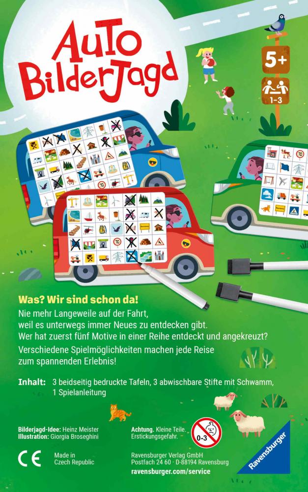 Ravensburger Reise- & Kompaktspiel Suchspiel Auto-Bilderjagd 24932