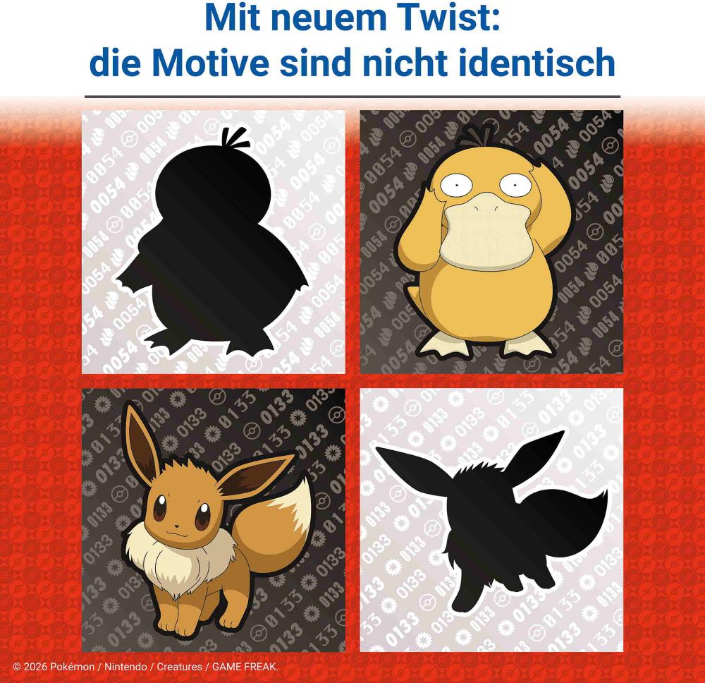 64 Karten Ravensburger Kinderspiel Kartenlegespiel Collector's memory Pokémon 24954